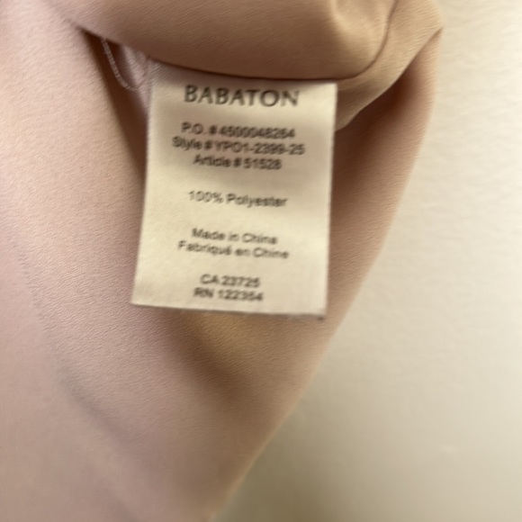 Babaton Everly Blouse Airy Loose Fit V Neck Adjustable Straps Soft Blush Medium - Picture 3 of 7